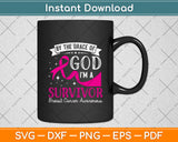 By The Grace Of God I'm A Survivor Breast Cancer Awareness Svg Png Dxf Cutting File