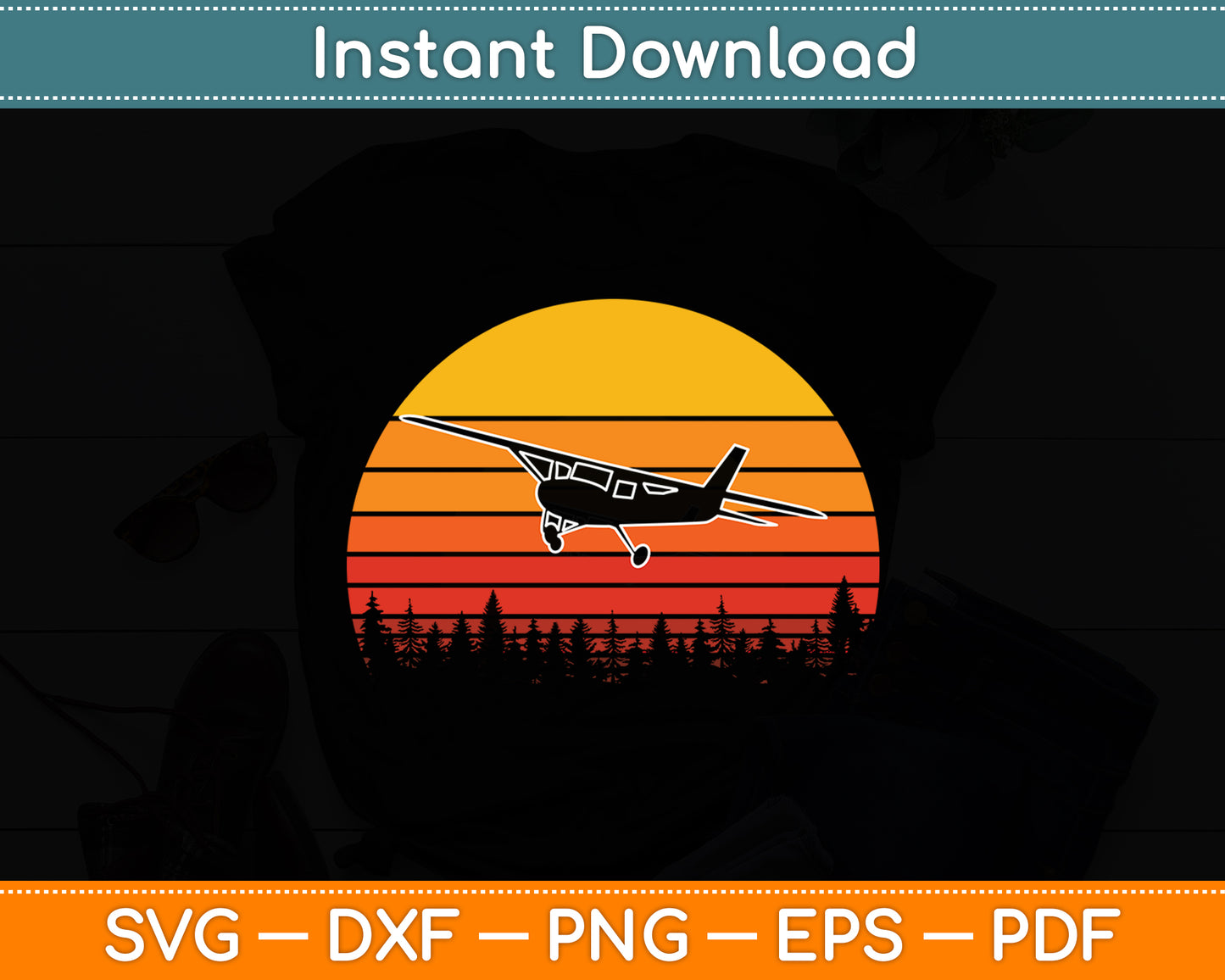 Pilot Aircraft Flying Aviation Retro Svg Png Dxf Digital Cutting File