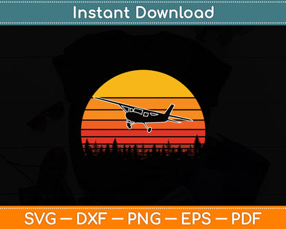 Pilot Aircraft Flying Aviation Retro Svg Png Dxf Digital Cutting File