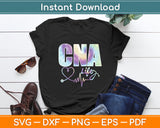 CNA Life Leopard Tie Dye Nurse Squad Nurse Svg Digital Cutting File