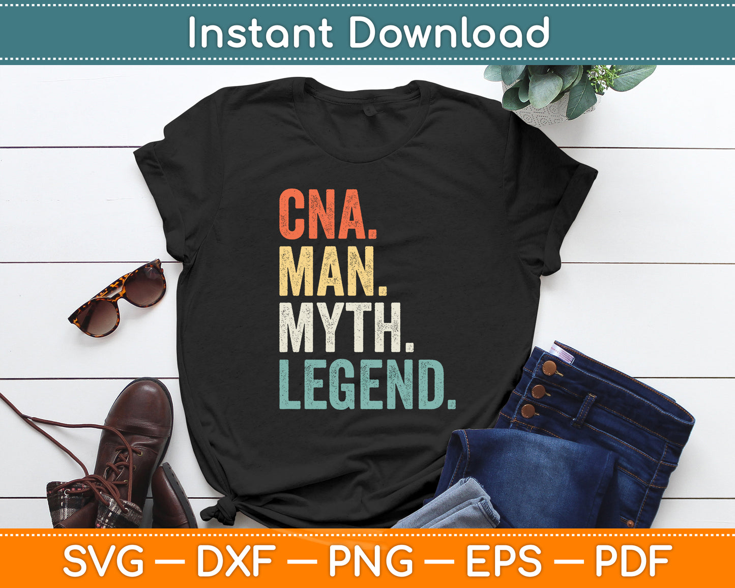 CNA Man Myth Legend Svg Digital Cutting File