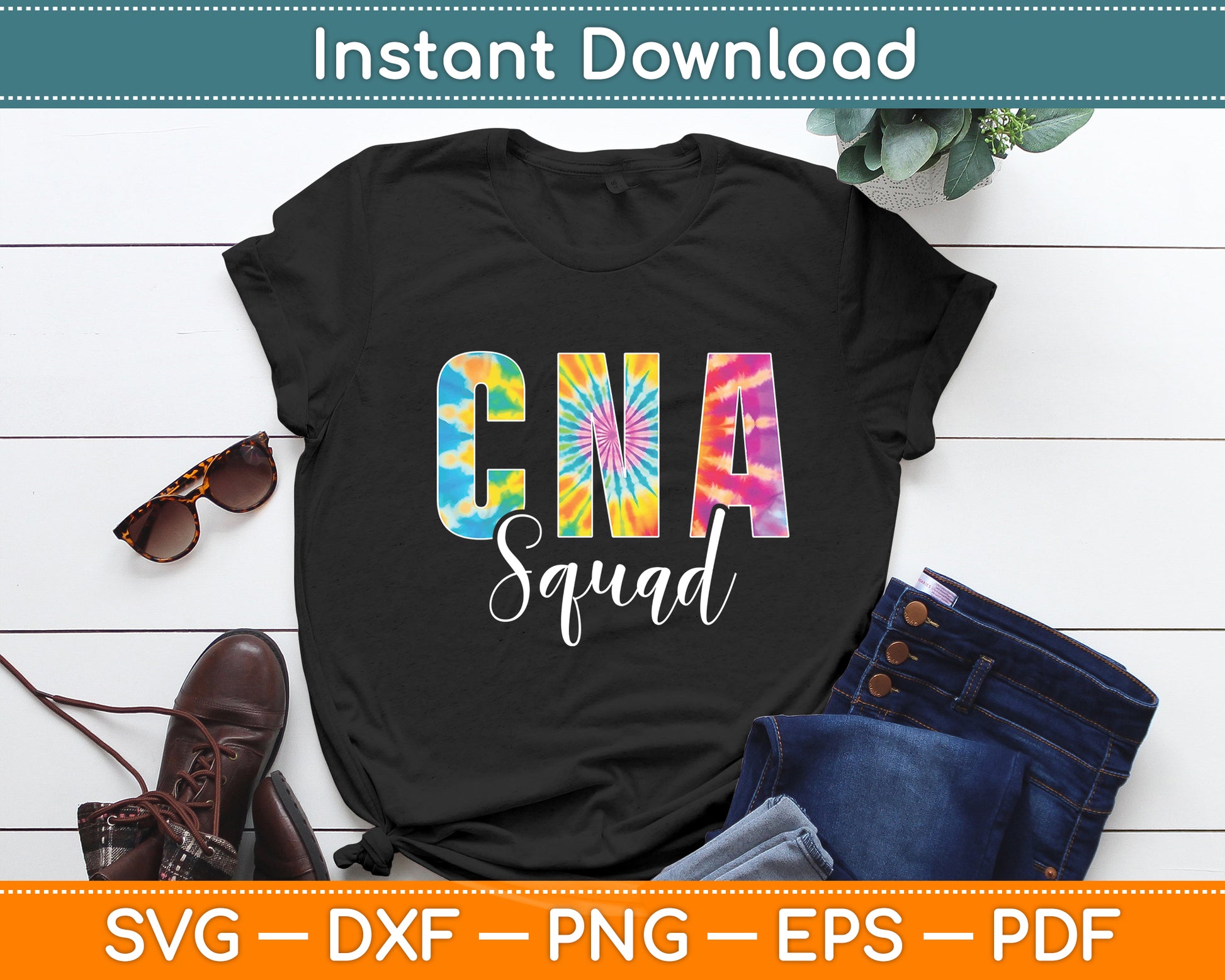 CNA Squad Appreciation Day Tie Dye Svg Digital Cricut Cutting File