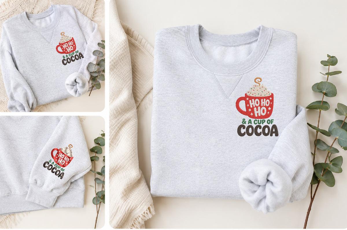 Christmas Cocoa Mug Embroidery Design