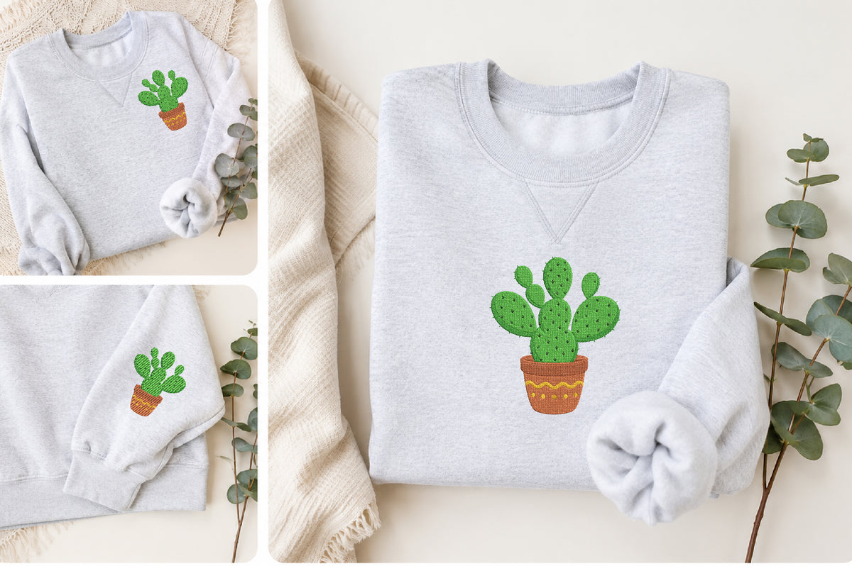 Cactus Embroidery Design