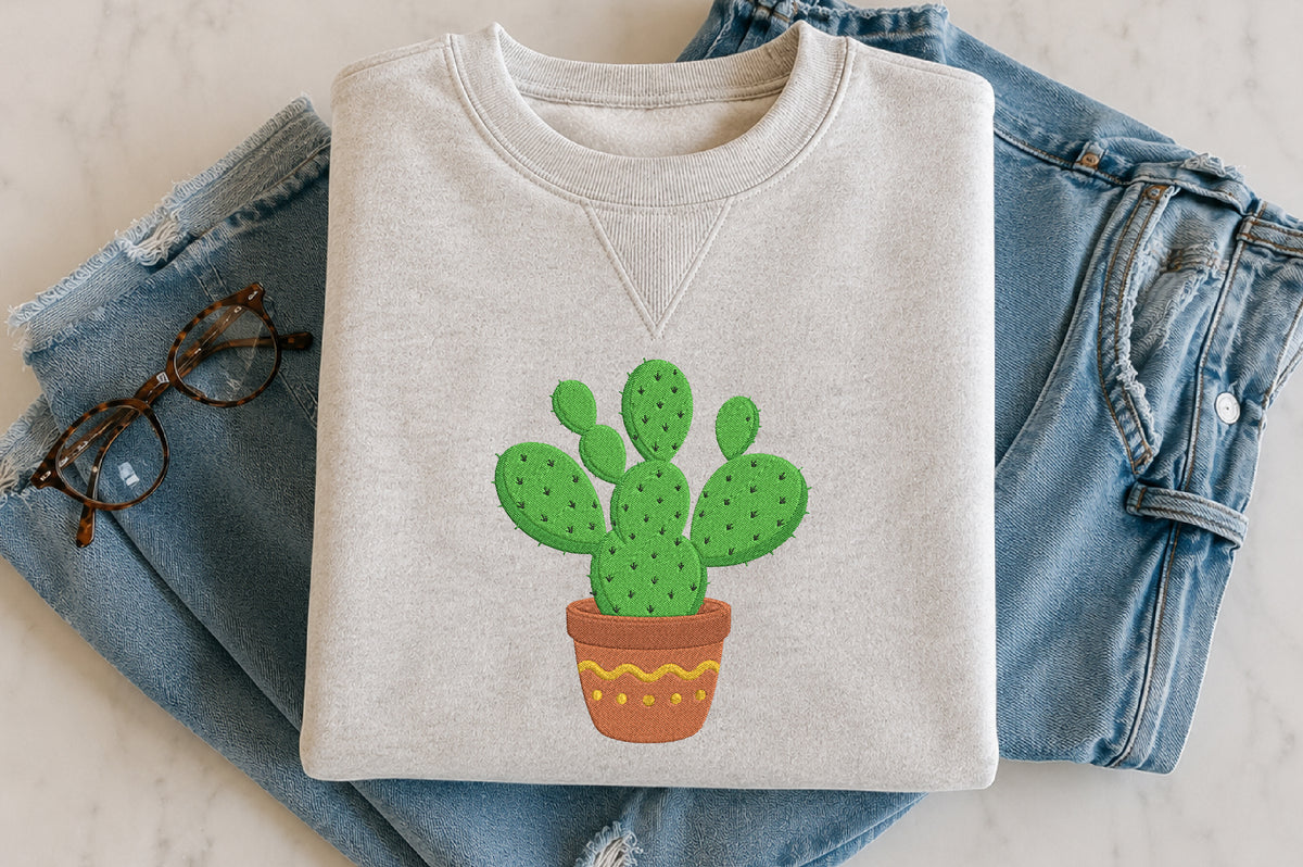 Cactus Embroidery Design