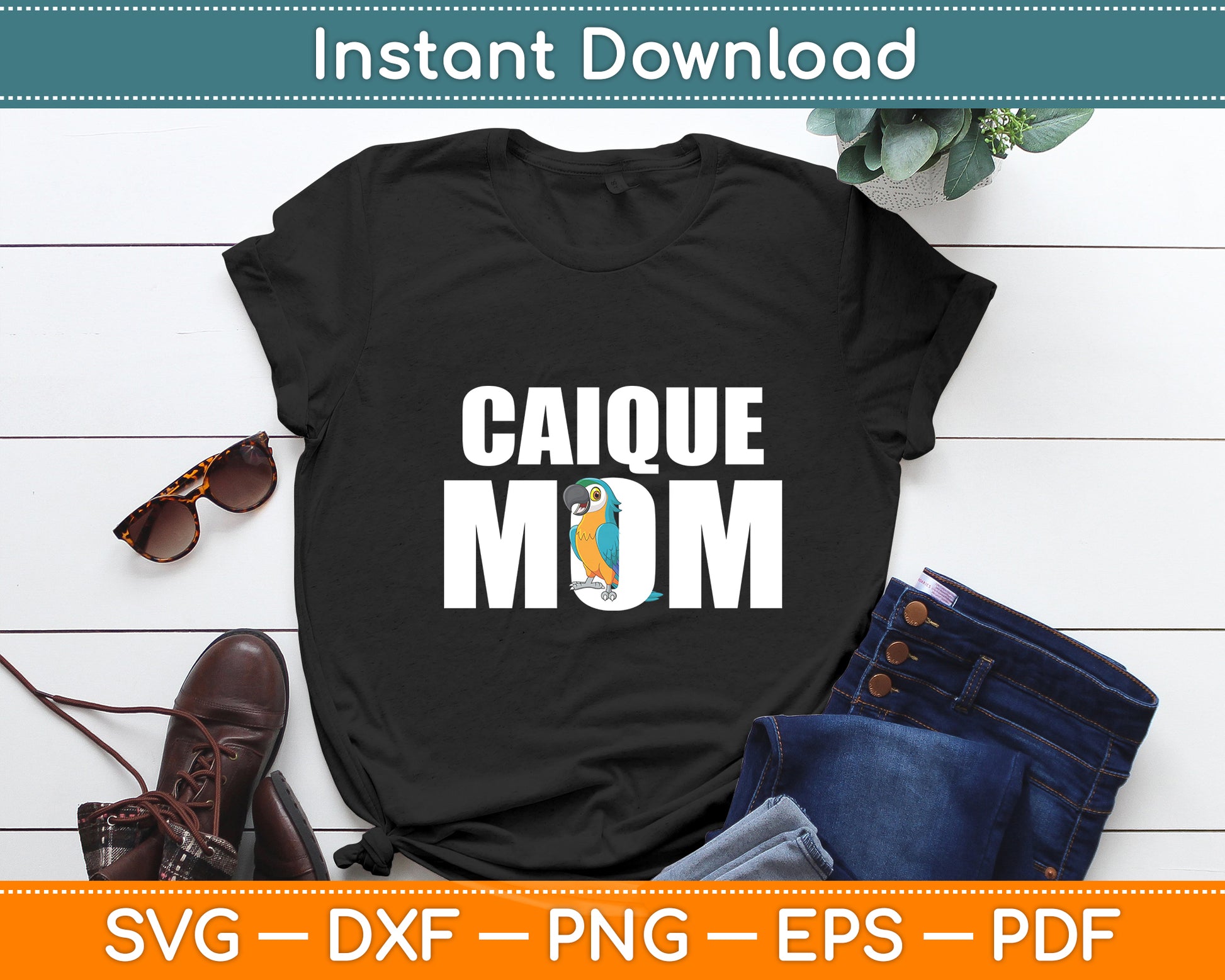 Caique Mom Caique Parrot Funny Svg Digital Cutting File