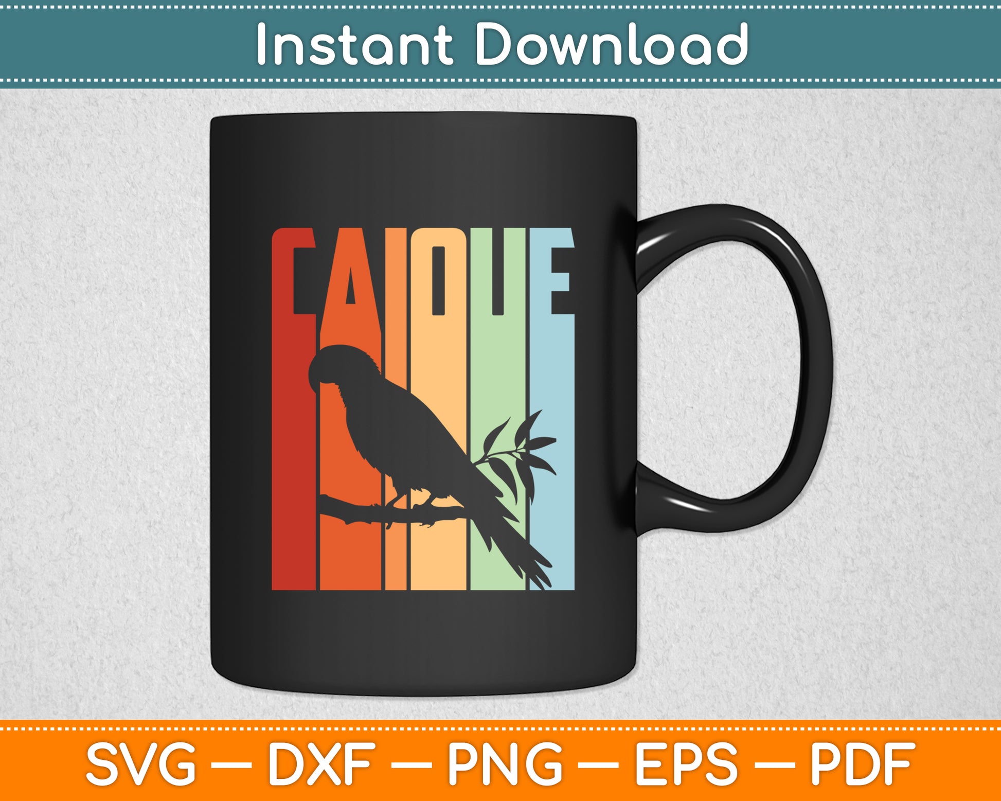 Caique Vintage Caique Parrot Svg Digital Cutting File