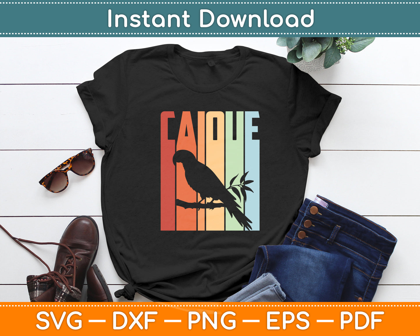Caique Vintage Caique Parrot Svg Digital Cutting File