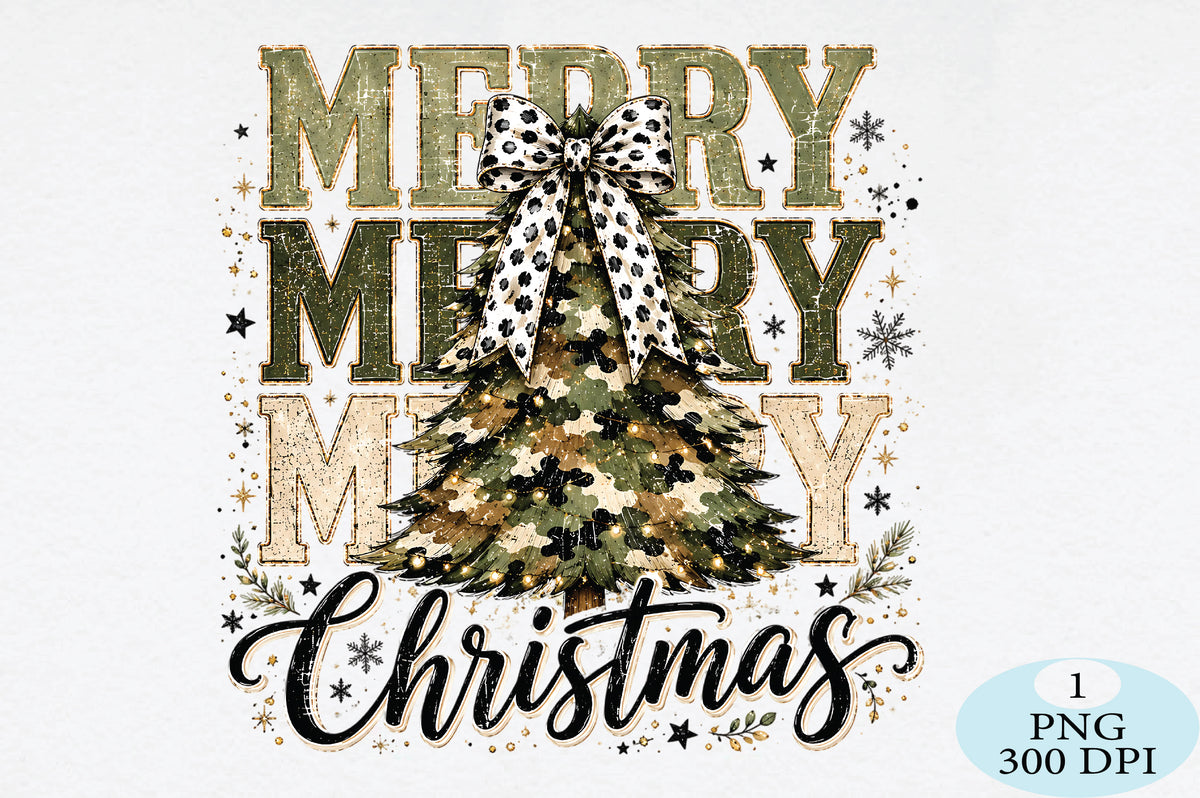 Camo Christmas Tree PNG