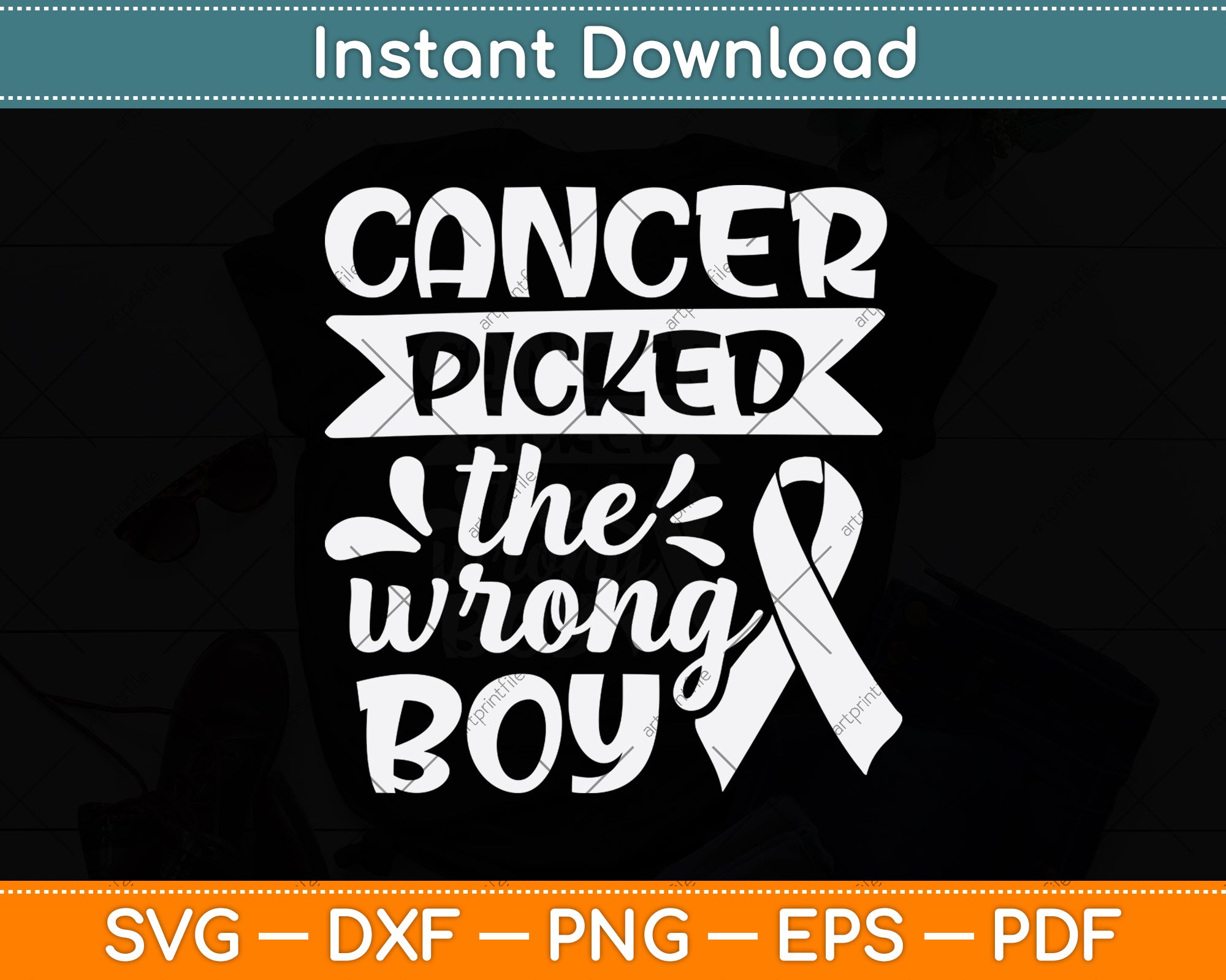 Cancer Picked The Wrong Boy Svg Cutting File – artprintfile