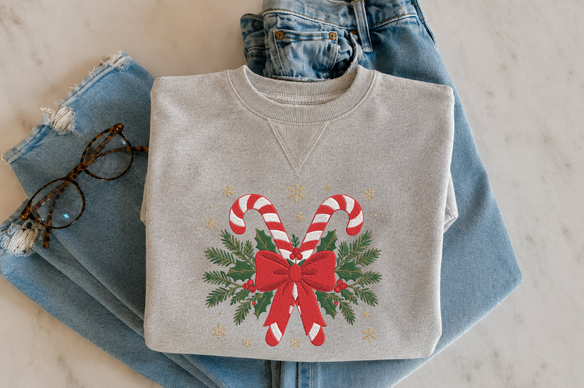 Candy Cane Christmas Embroidery