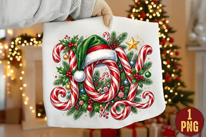 Candy Cane Christmas Hat PNG, Christmas Candy Cane Holiday Sublimation Design, Festive Xmas Shirt