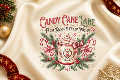 Candy Cane Lane Christmas PNG