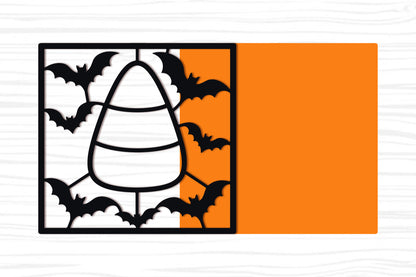 Candy Corn Bat Halloween SVG