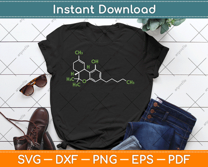 Cannabis Weed Pot Molecule THC Marijuana Stoner Gift SVG Digital Cutting File