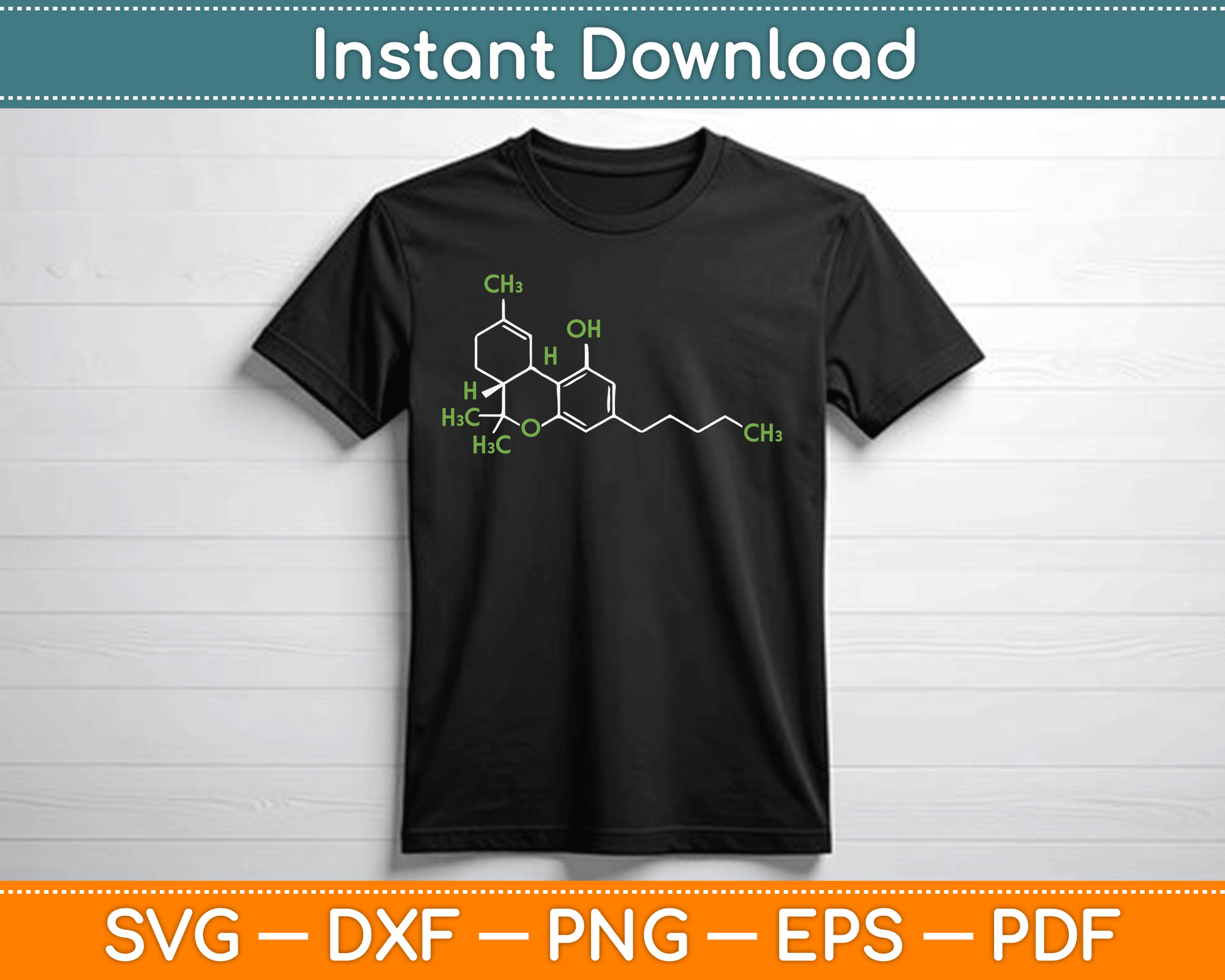 Cannabis Weed Pot Molecule THC Marijuana Stoner Gift SVG Digital Cutting File