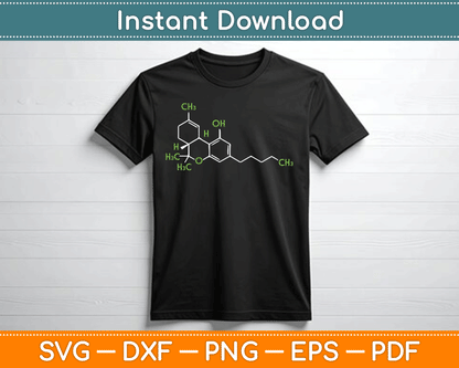 Cannabis Weed Pot Molecule THC Marijuana Stoner Gift SVG Digital Cutting File