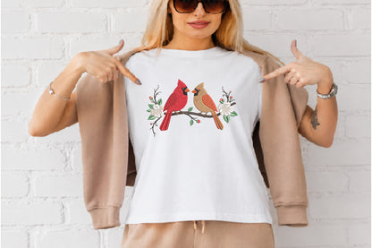 Cardinal Birds Machine Embroidery Design