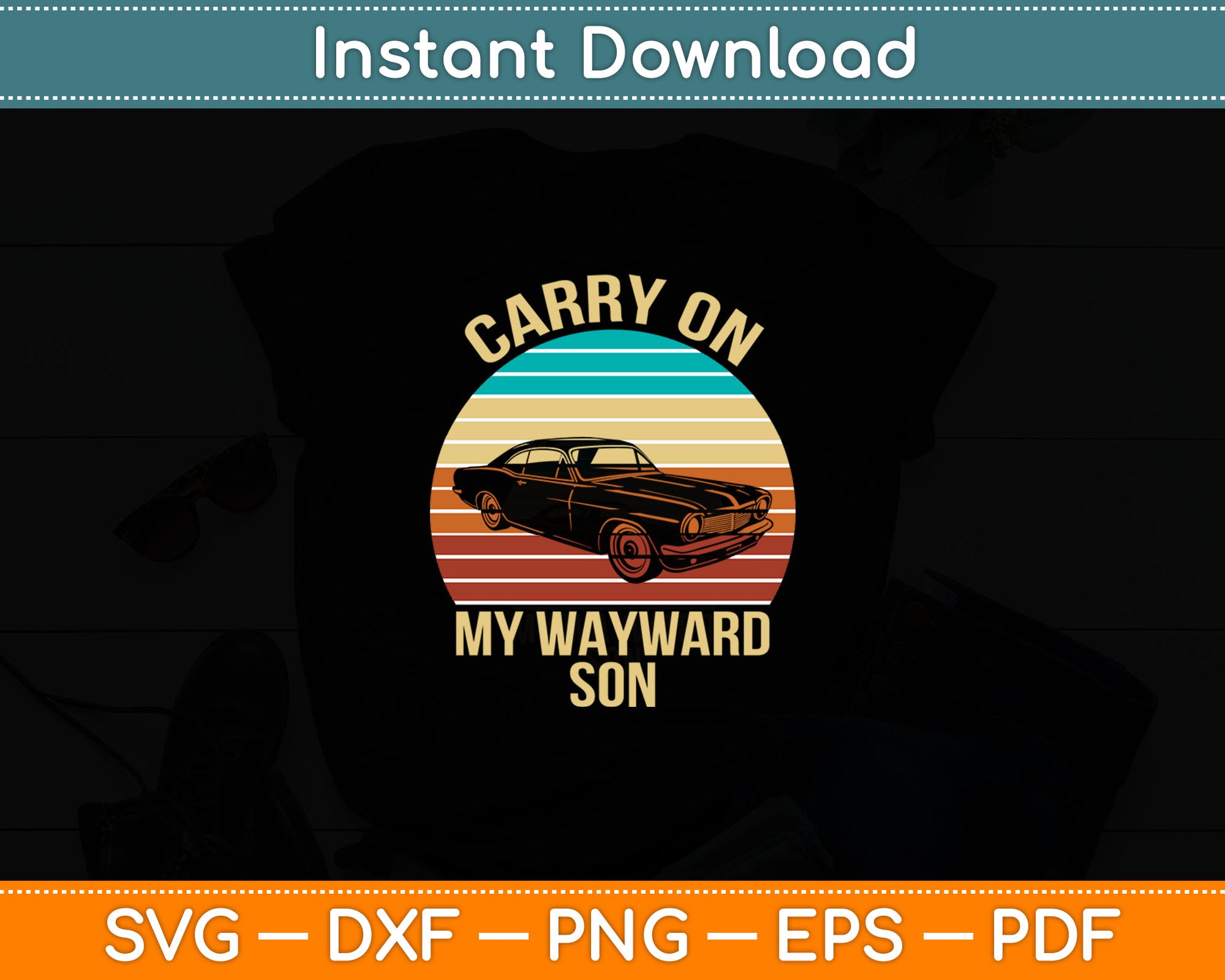 Carry On My Wayward Son Vintage Svg Digital Cutting File