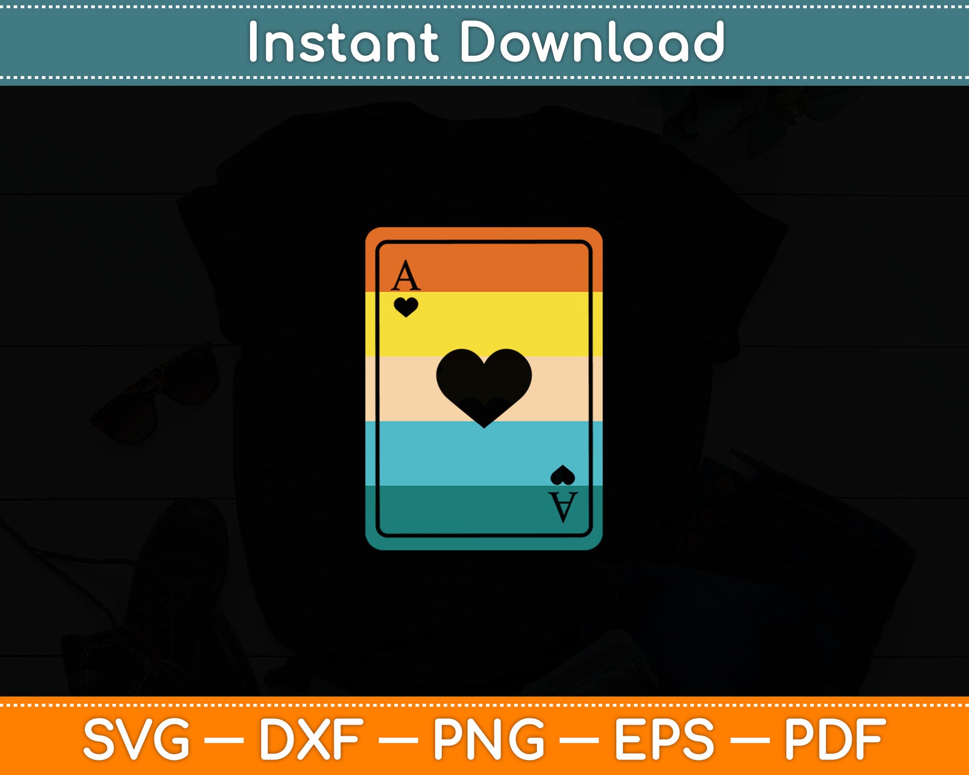 Casino Poker Player Gambling Retro Play Cards Ace of Spade Svg Digital Cutting File