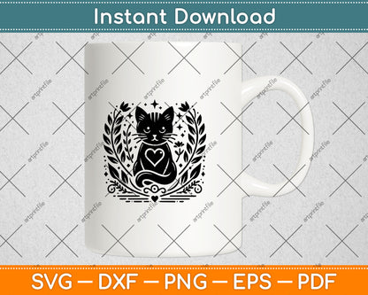 Cat Heart Svg Digital Cut File