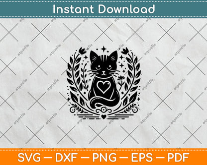 Cat Heart Svg Digital Cut File