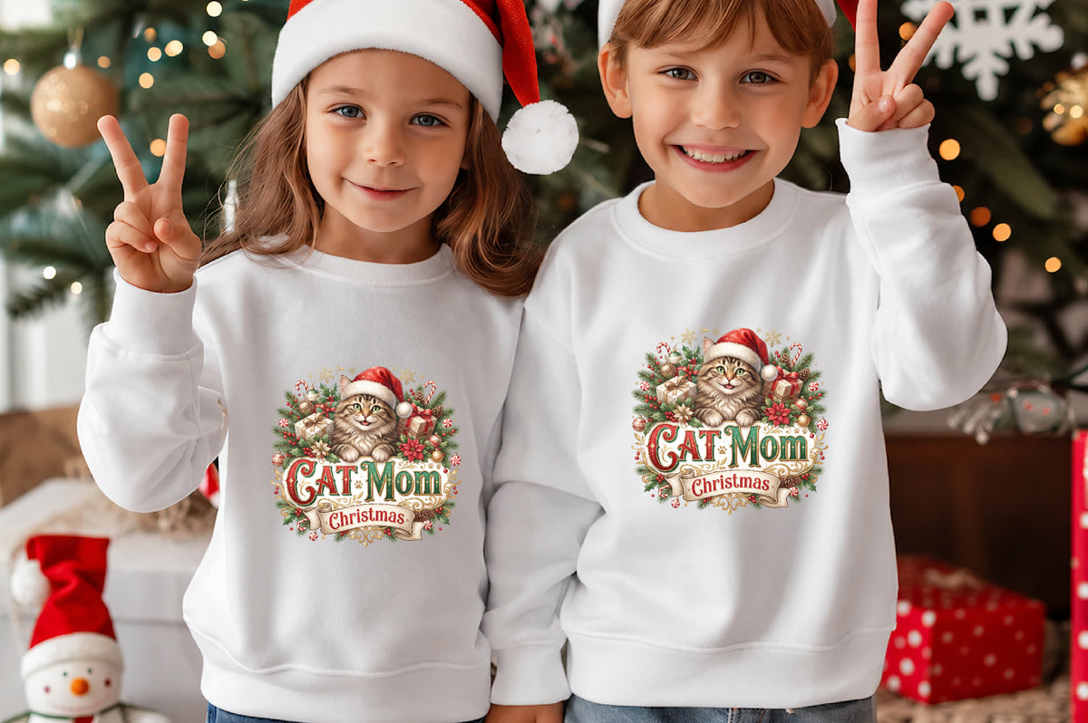 Cat Mom Christmas PNG