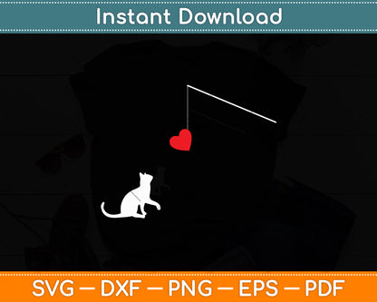 Cat Toy Funny Valentine's Day Svg Digital Cutting File