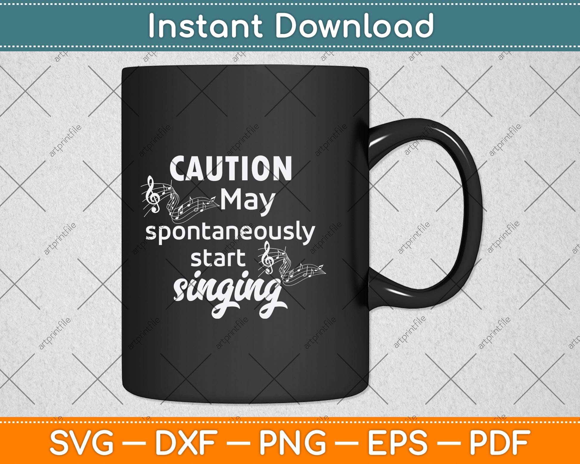 Caution May Spontaneously Start Singing Svg Design Cutting File