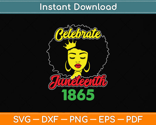 Celebrate Juneteenth Free-Ish Since 1865 Svg Png Dxf Digital Cutting File