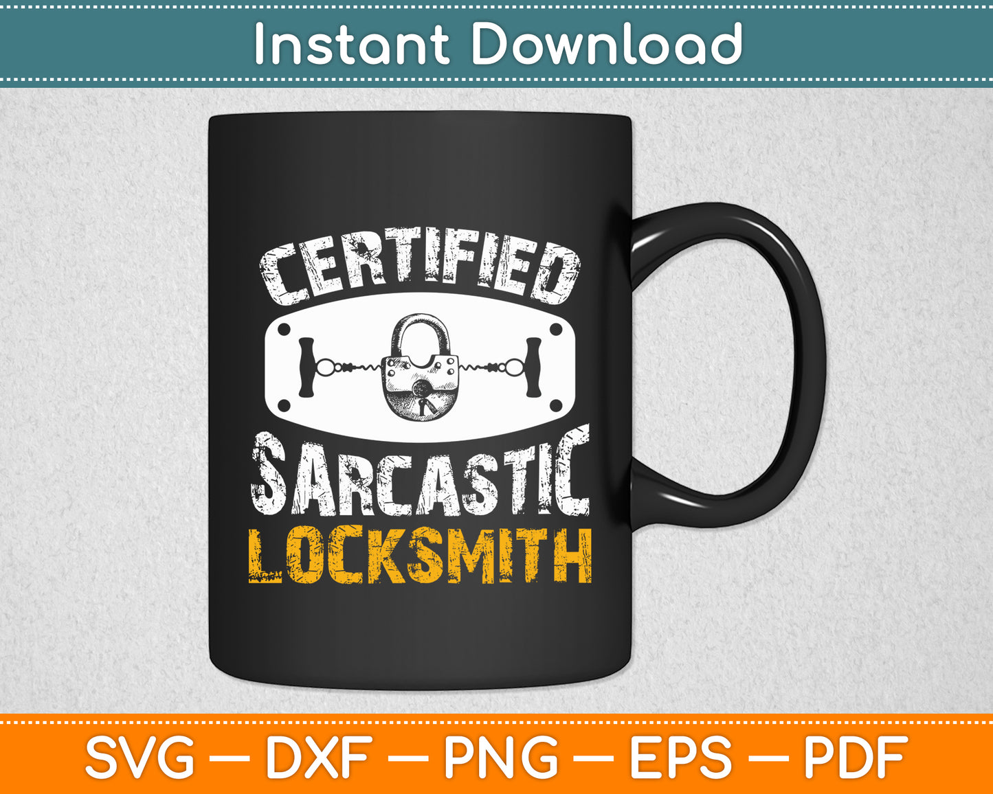 Certified Sarcastic Locksmith Funny Svg Digital Cutting File