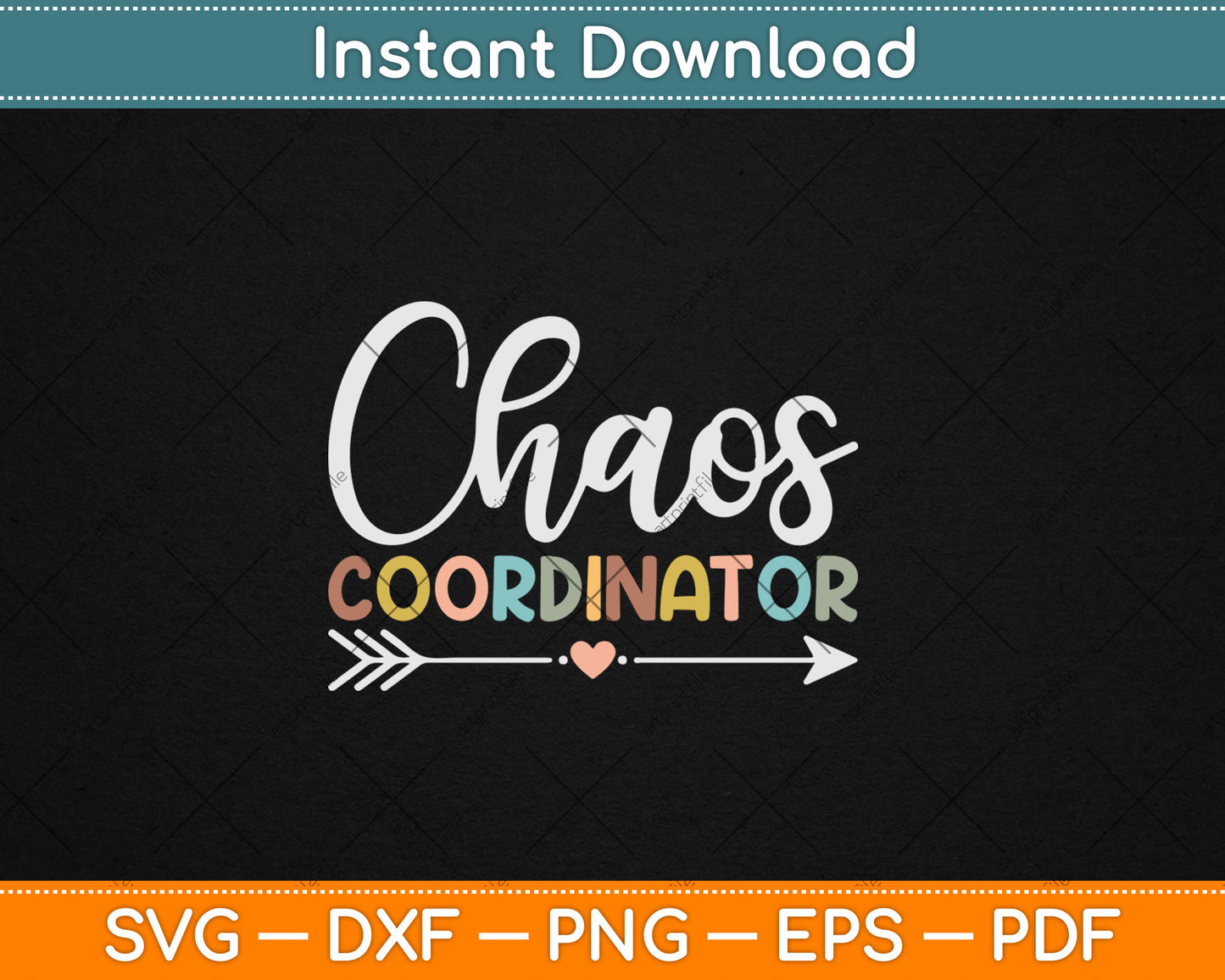 Chaos Coordinator Teacher Funny Back To School Svg Digital Cutting File