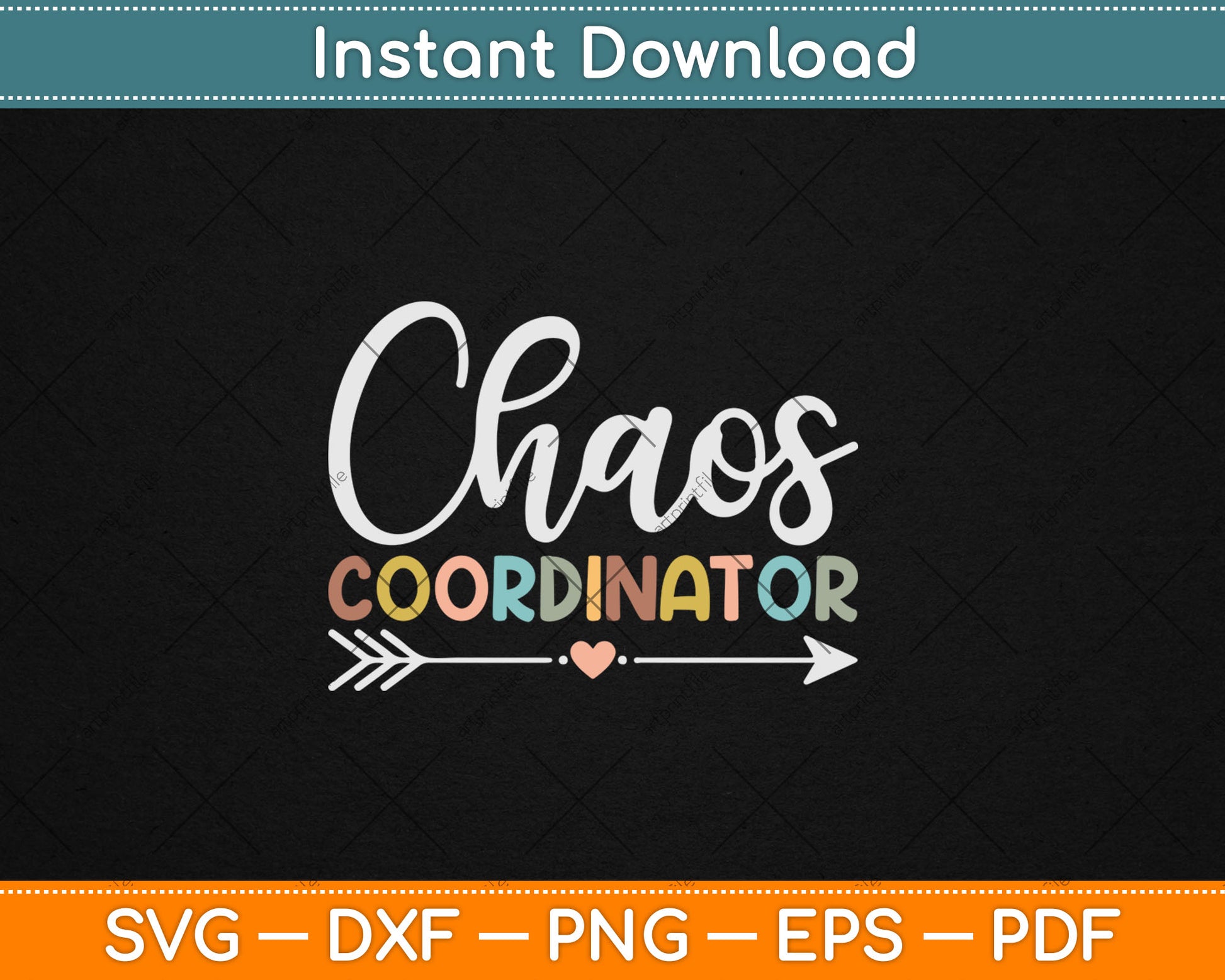 Chaos Coordinator Teacher Funny Back To School Svg Digital Cutting File