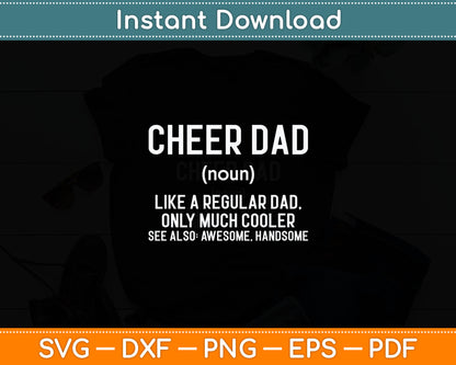 Cheer Dad Definition Father's Day Svg Digital Cutting File
