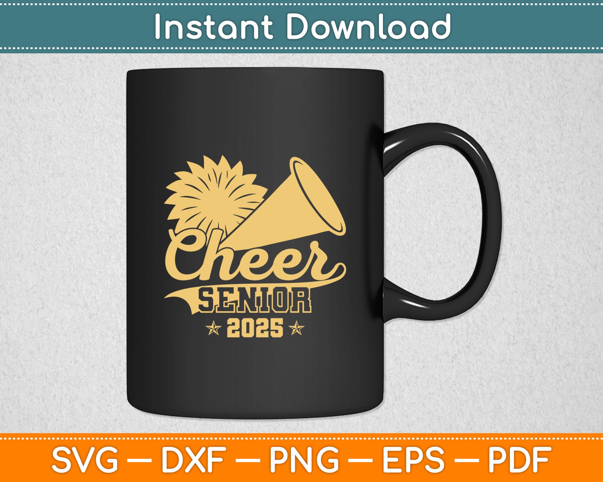Cheerleader Cheer Graduation Gifts Cheer Senior Class 2025 Svg Digital Cutting File