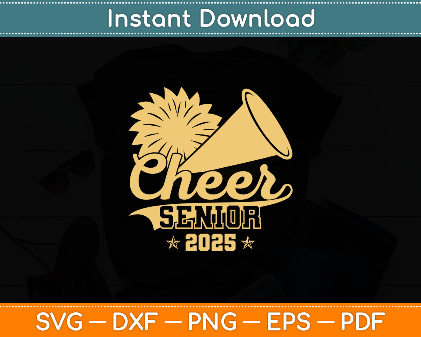 Cheerleader Cheer Graduation Gifts Cheer Senior Class 2025 Svg Digital Cutting File