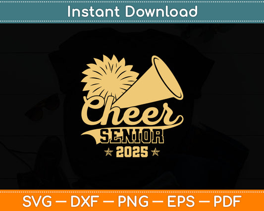 Cheerleader Cheer Graduation Gifts Cheer Senior Class 2025 Svg Digital Cutting File