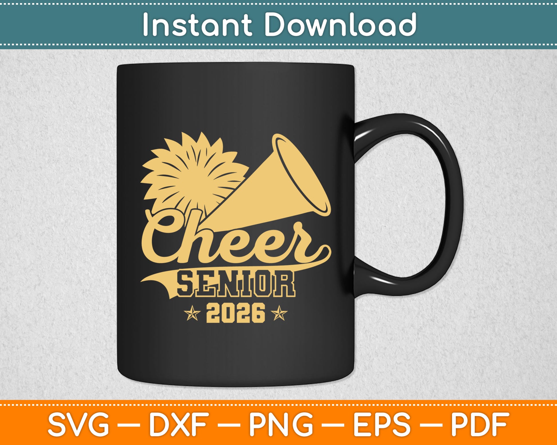 Cheerleader Cheer Graduation Gifts Cheer Senior Class 2026 Svg Digital Cutting File