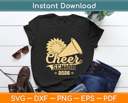 Cheerleader Cheer Graduation Gifts Cheer Senior Class 2026 Svg Digital Cutting File