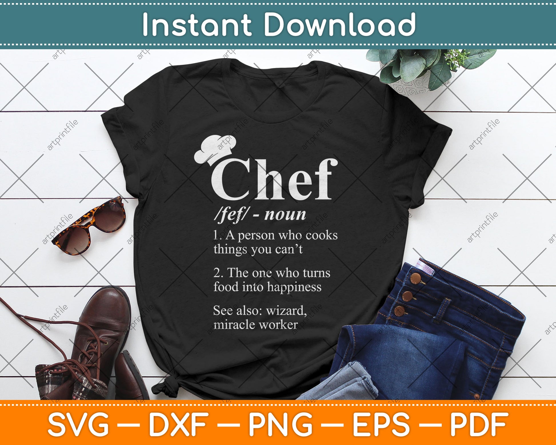 Chef Definition Fathers Day Svg Digital Cutting File