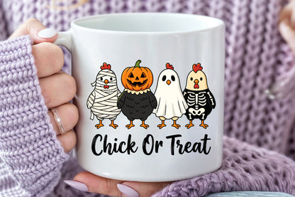 Chick Or Treat Halloween Chicken PNG Funny Sublimation Design