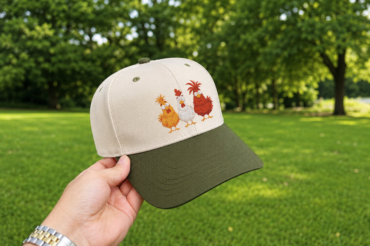 Chicken Embroidery Design – Cute Chicken Machine Embroidery Pattern, Farm Animal & Farmhouse Embroidery Design