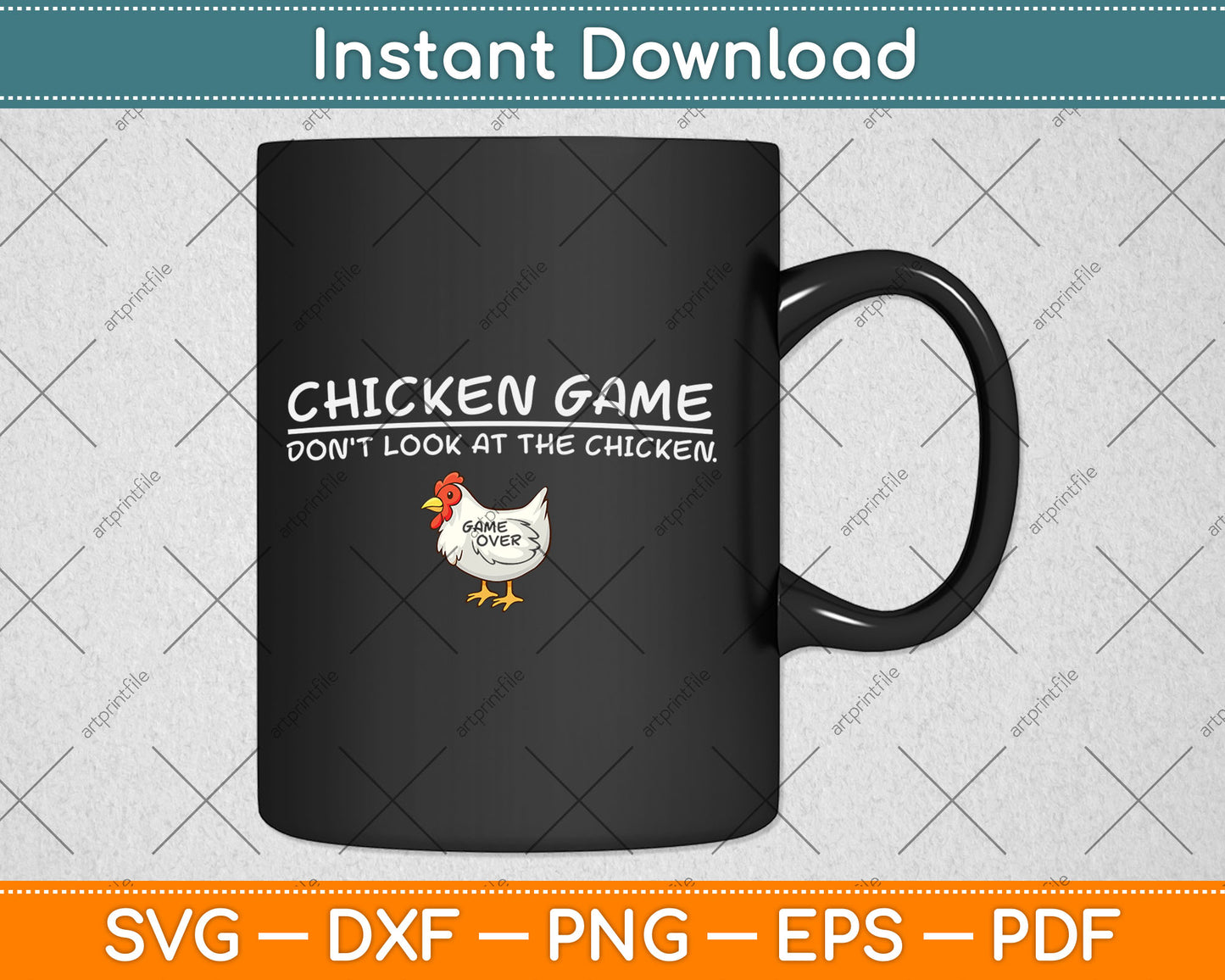 Chicken Game Don't Look At The Chicken Funny Chicken Svg Digital Cutting File