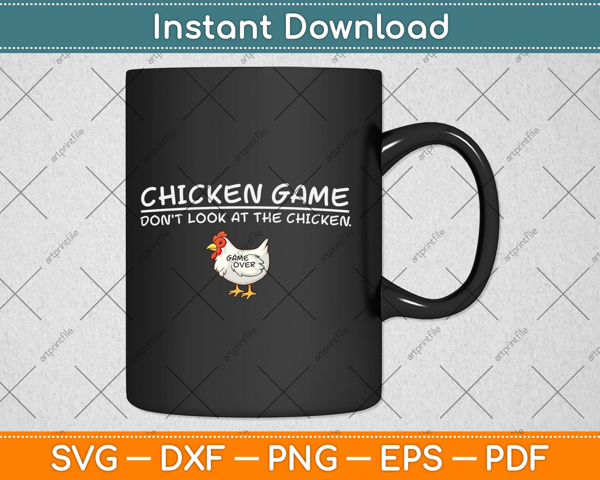 Chicken Game Don't Look At The Chicken Funny Chicken Svg Digital Cutting File