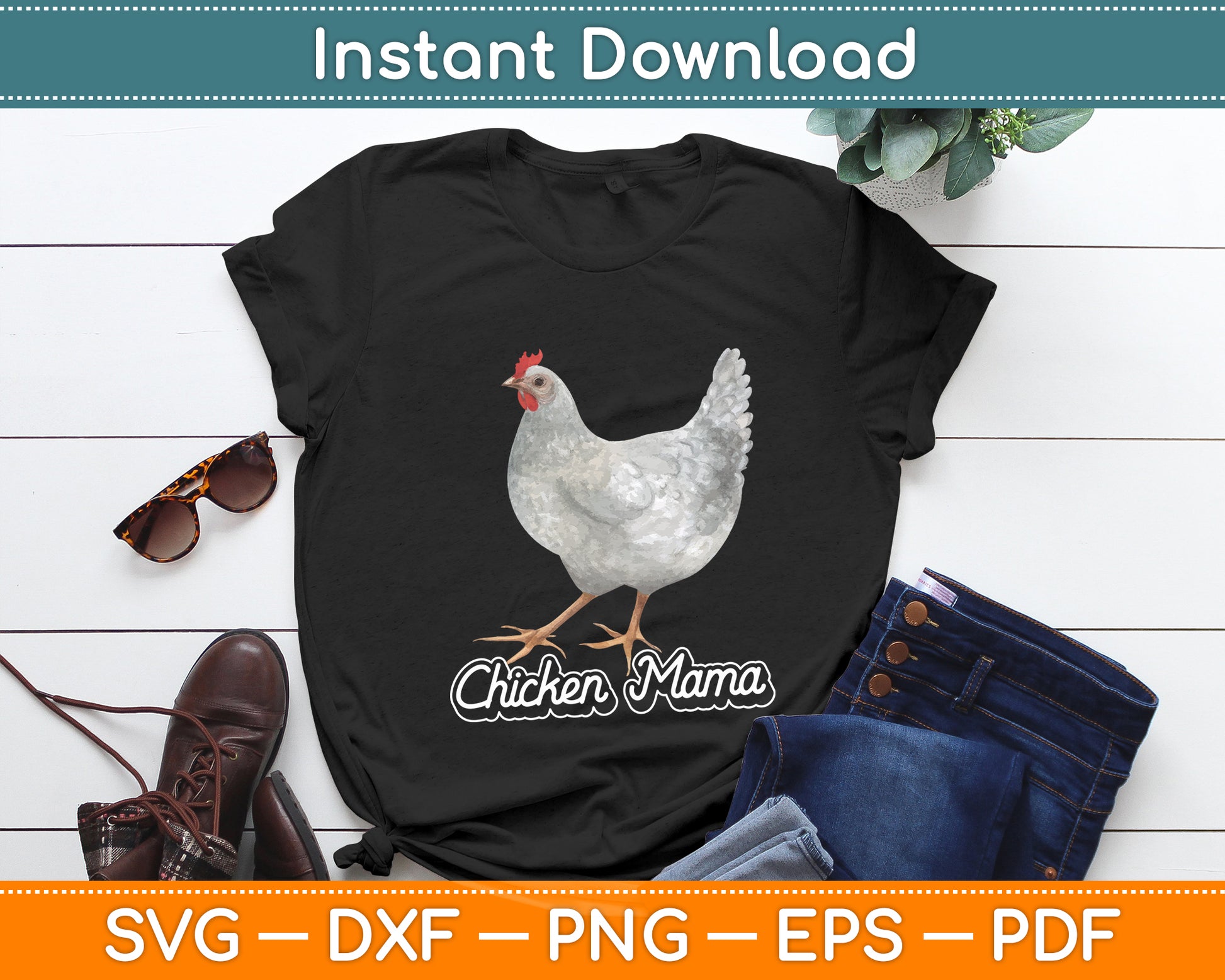 Chicken Mama Mothers Day Svg Digital Cutting File
