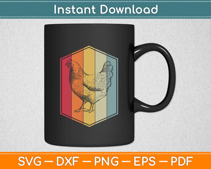 Chicken Retro Vintage Style Farmer Chicken Lover Svg Digital Cutting File