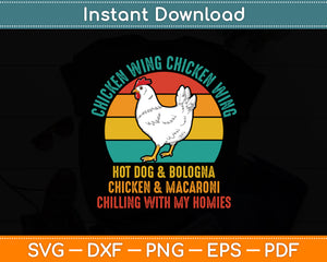 Chicken Wing Chicken Wing Hot Dog Bologna Svg Digital Cutting File