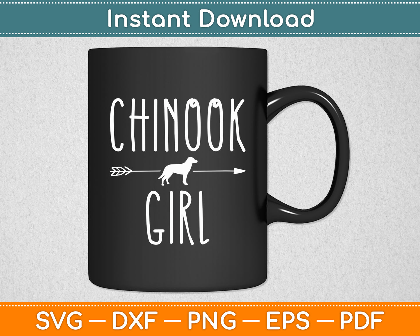 Chinook Girl Puppy Dog Pup Lover Svg Png Dxf Digital Cutting File