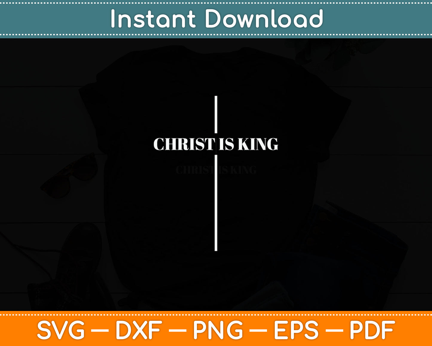 Christian Christianity Christ Is King Jesus Christ Catholic Svg Digital Cutting File