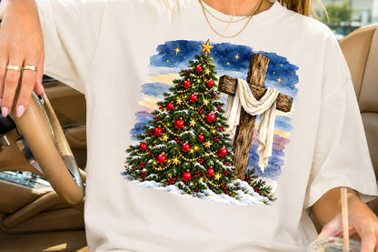 Christian Christmas Cross PNG